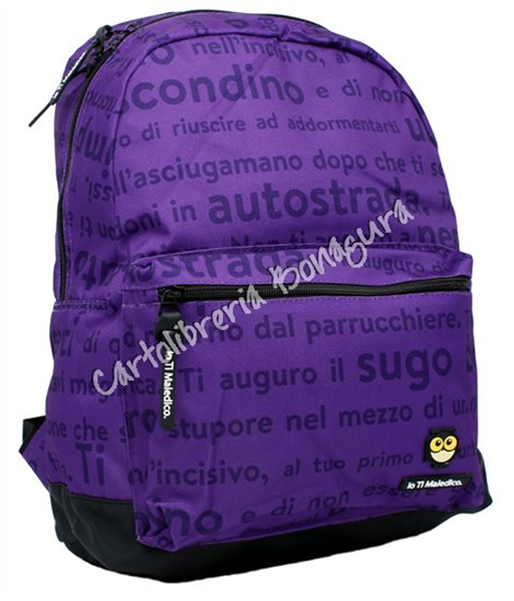 Zaino Americano Viola Allover Io Ti Maledico