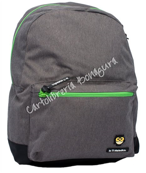 Zaino Americano Grigio Scuro Monocromo Io Ti Maledico