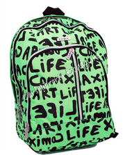 Zaino Organizzato Verde Lettering Special Comix