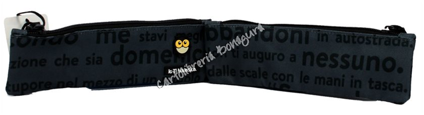 Astuccio Due Penne Nero Allover Io Ti Maledico