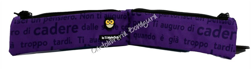 Astuccio Due Penne Viola Allover Io Ti Maledico
