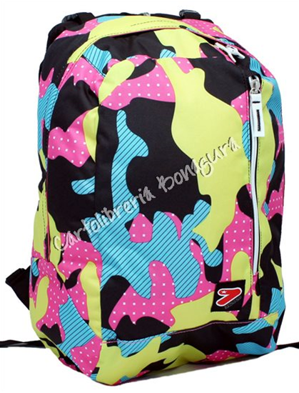 Zaino Double Fuxia Fluo Camouflage Seven