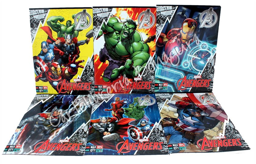 Quad. Maxi Rig. B - Righe per 3 elementare Assemble Team Avenger Marvel
