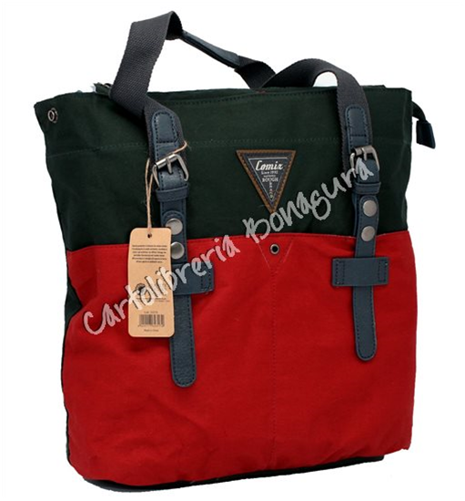 Casual Bag Bicolor Rosso/Verde Comix