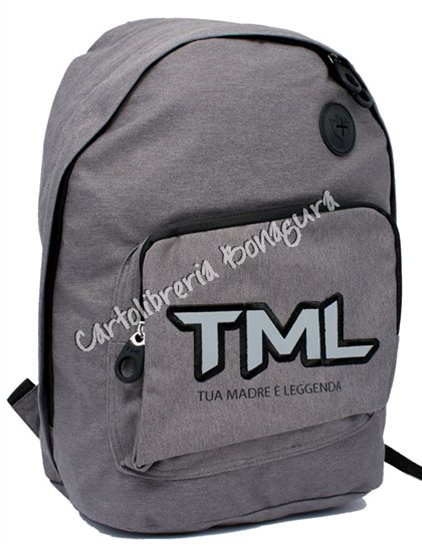 Zaino Americano Grigio Monocromo Tua Madre � Leggenda