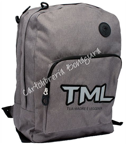 Zaino Organizzato Grigio Monocromo Tua Madre � Leggenda