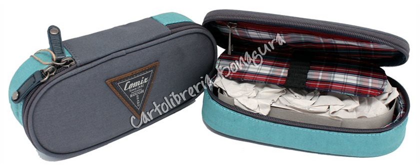 Astuccio Ovale Grigio Bicolor Comix