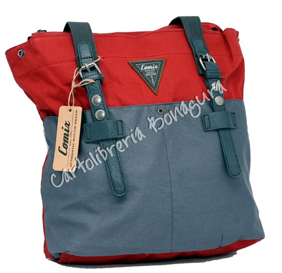 Casual Bag Bicolor Rosso/Grigio Comix