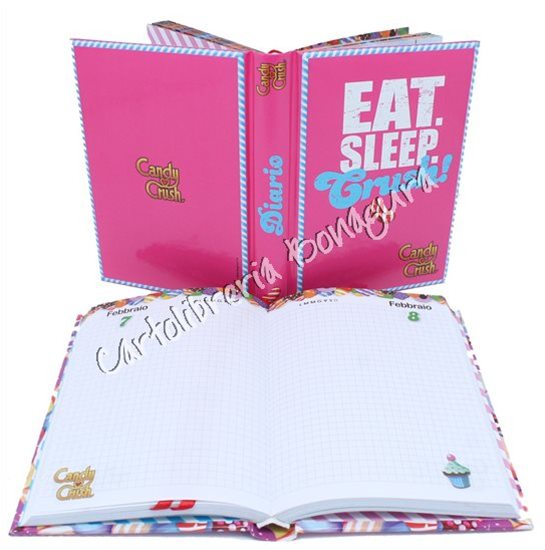 Diario Mini 12M Fucsia Candy Crush