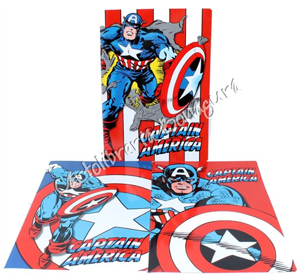 Quad. Maxi Rig. 10MM - Quadrettoni Per 1 - 2 elementare Capitan America Marvel