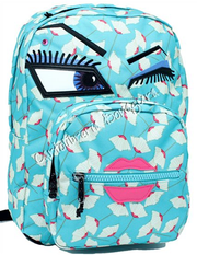 Zaino Americano Ollie Face Yap Aqua Tulip Invicta