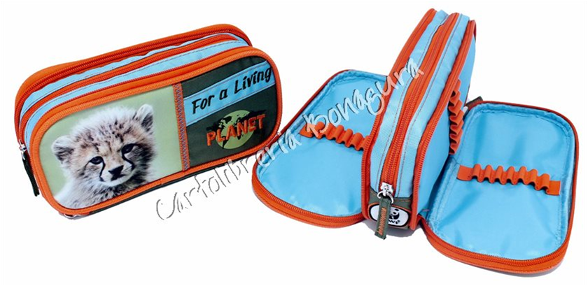 Astuccio Organizzato 3 zip Adventure Boy WWF