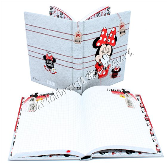 Diario 12M Grigio Teens Minnie