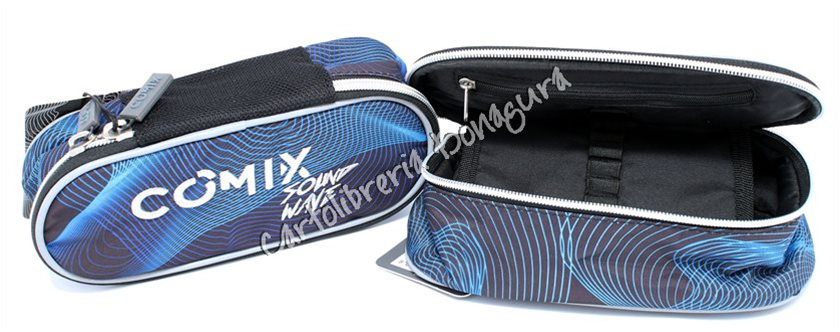 Astuccio Ovale Blu Sound Wave Comix