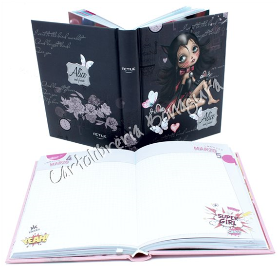 Diario Pocket 12M Grigio Scuro Alice