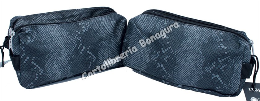 Astuccio Due Zip Piton Allover Comix