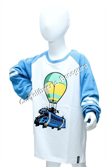 Maglia Manica Lunga 12 Anni 152 cm. Bianco Fortnite