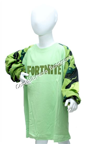 Maglia Manica Lunga 14 Anni 164 cm. Verde Fortnite