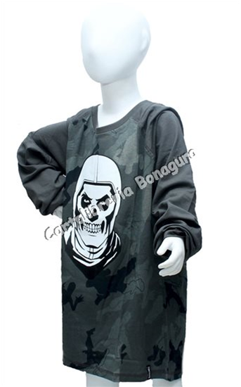 Maglia Manica Lunga 14 Anni 164 cm. Grigio Camou Fortnite