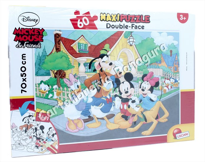Maxi Puzzle Double Face 60pz Mickey Mouse & Friends Lisciani