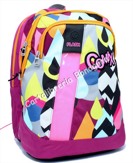 Zaino Organizzato Fucsia Flash Comix