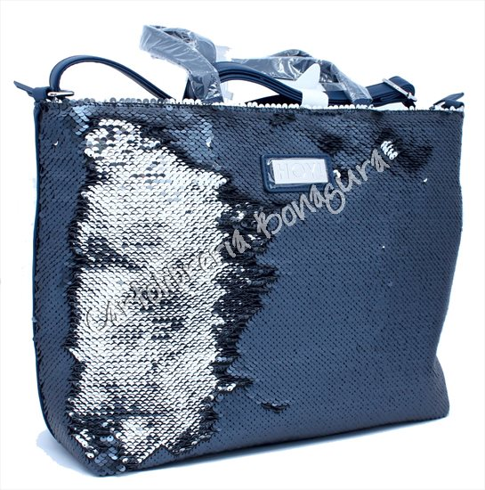 Shopper Paillettes Blu Hoy