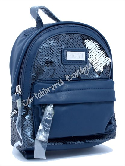Zaino Mini Paillettes Blu HOY