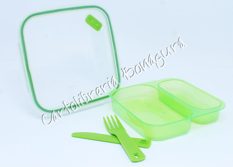 Lunch Box Quadrato Verde Snipslock