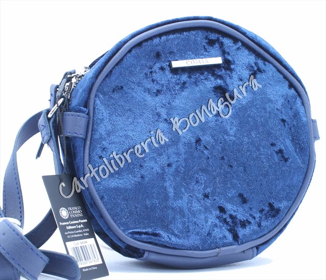 Tracolla Round Vellutato Blu Comix