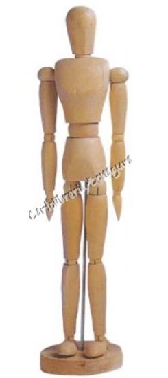 Manichino Legno C/Base Uomo 31cm