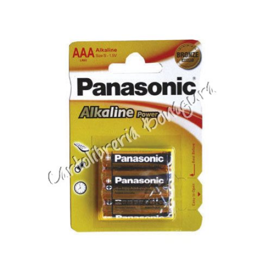 Batterie Ministilo AAA lunga durata (conf. 4) Alkaline Power Panasonic