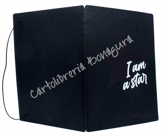 Cartella Porta Disegni in PPL Nero Glamour Tinta Unita