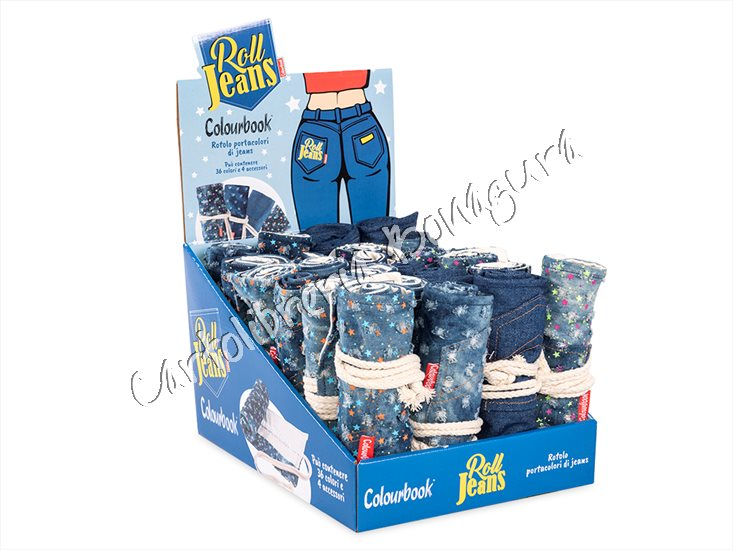 Rotolo Porta Pastelli in Jeans Colourbook