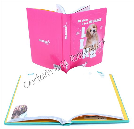 Diario Standard 12M Hashtag Fucsia Comix