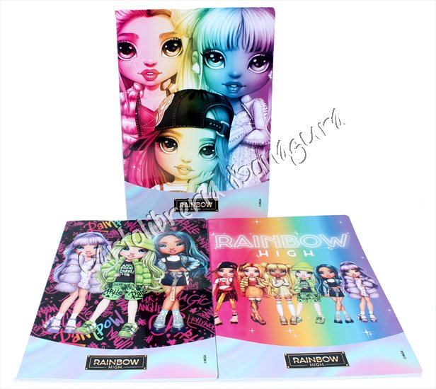 Quad. Maxi Rig. C - Righe con margine Per 4-5 elem. medie e superiori Rainbow High