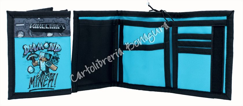 Portafoglio C/Velcro Minecraft