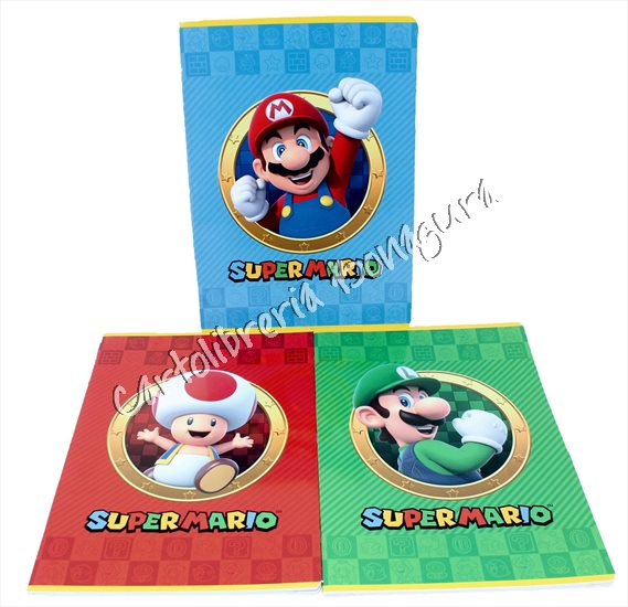 Quad. Maxi Rig. C - 1 Rigo Con Margine Per 4-5 elementare medie e superiori Super Mario