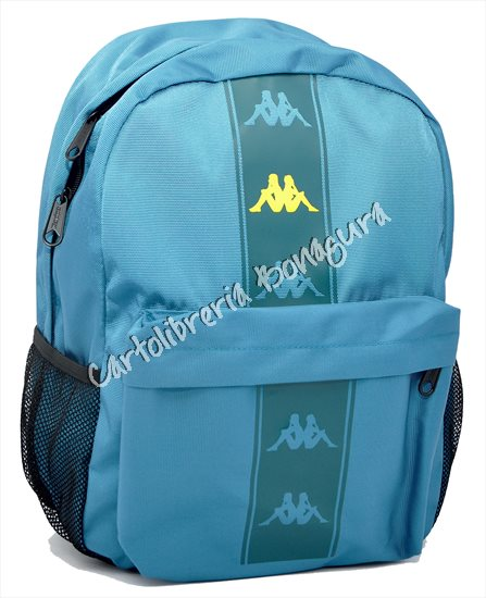 Zaino Americano Azzurro Logo Fluo Kappa