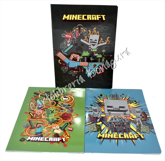 Quad. Maxi Rig. C - Righe con margine Per 4-5 elem. medie e superiori Funtage Minecraft