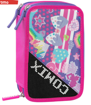 Astuccio 3 Zip Ultra Bright Harayuku Girl Comix