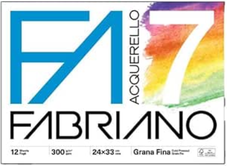 Blocco 24x33 Aquarelle F7 Grana Fine Fabriano