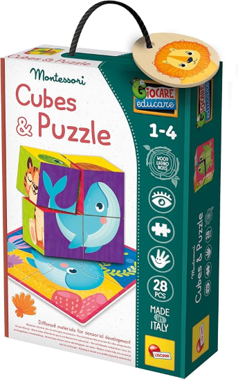 Cubes & Puzzle 2in1 Legno Lisciani