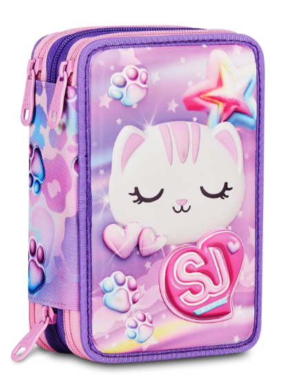 Astuccio 3 zip 3D Glowcat SJ Gang Girl Seven