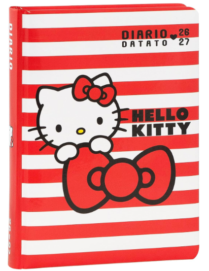 Super Diario Standard Stripes Hello Kitty