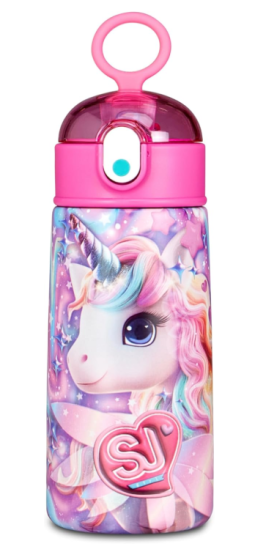Borraccia C/Cannuccia 460ml Glow Unicorn SJ Gang Girl Seven