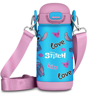 Borraccia Termica C/Cannuccia 400ml C/Tracolla Lilo & Stitch
