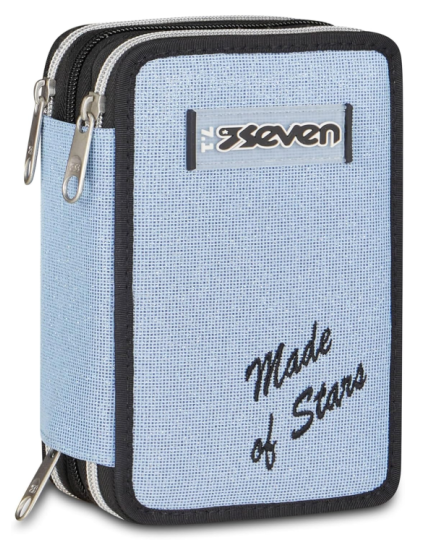 Astuccio 3 zip Celeste Made of Stars Seven
