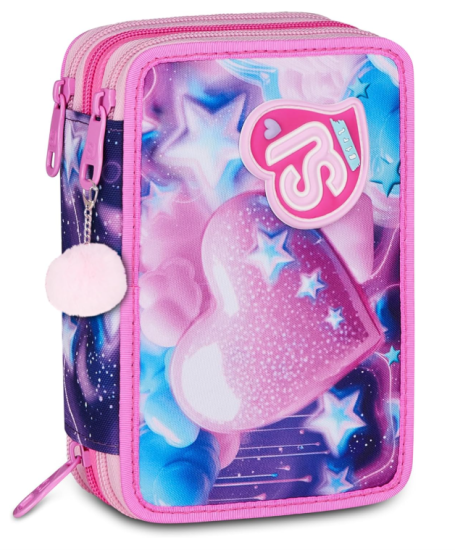 Astuccio 3 zip Fluffy Pink SJ Gang Girl Seven