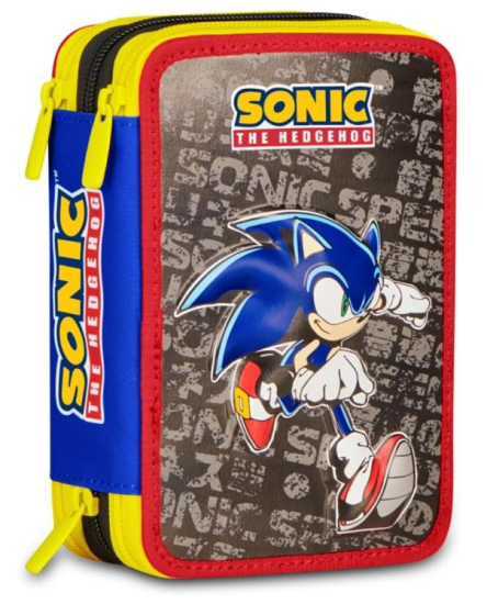 Astuccio 3 zip Sonic