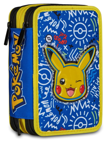 Astuccio 3 zip Pokemon